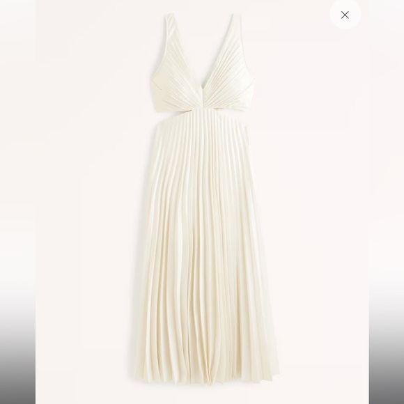 Abercrombie & fitch white pleated silk gown - Picture 2 of 6
